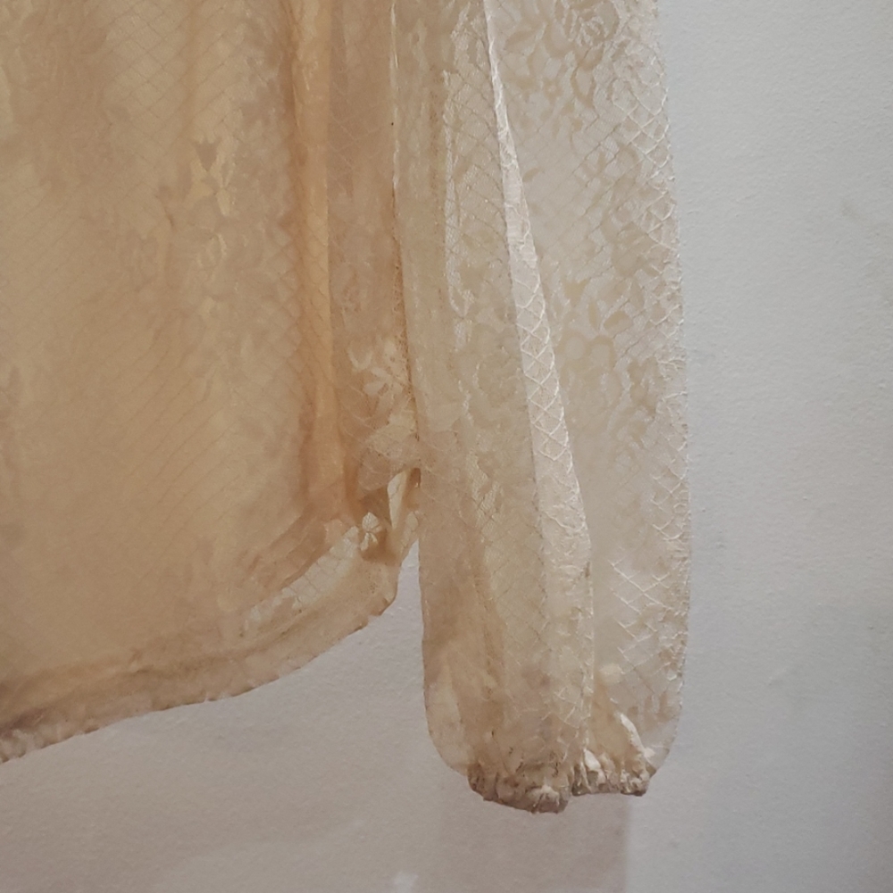 NWT Line & Dot Long Sleeve Lace Top - Picture 5 of 6